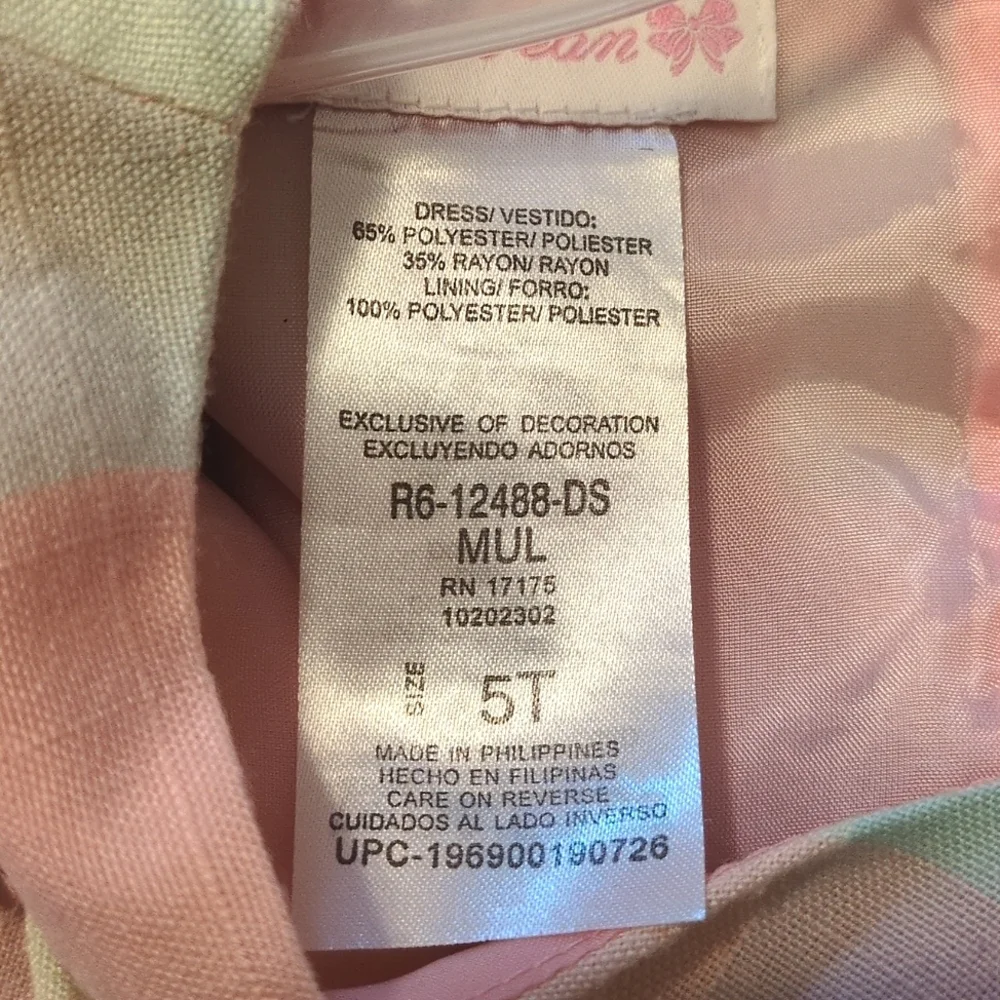 Bonnie Jean Pastel Plaid Spring Dress